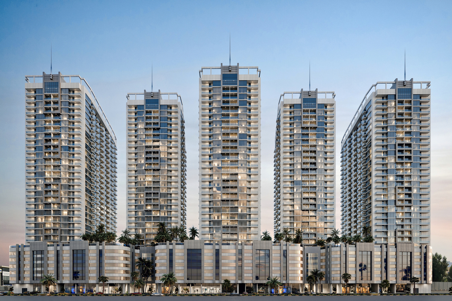 Ajman Creek Towers architecture