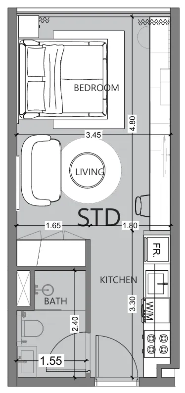 Al Haseen Residences 6 Studio floor plan