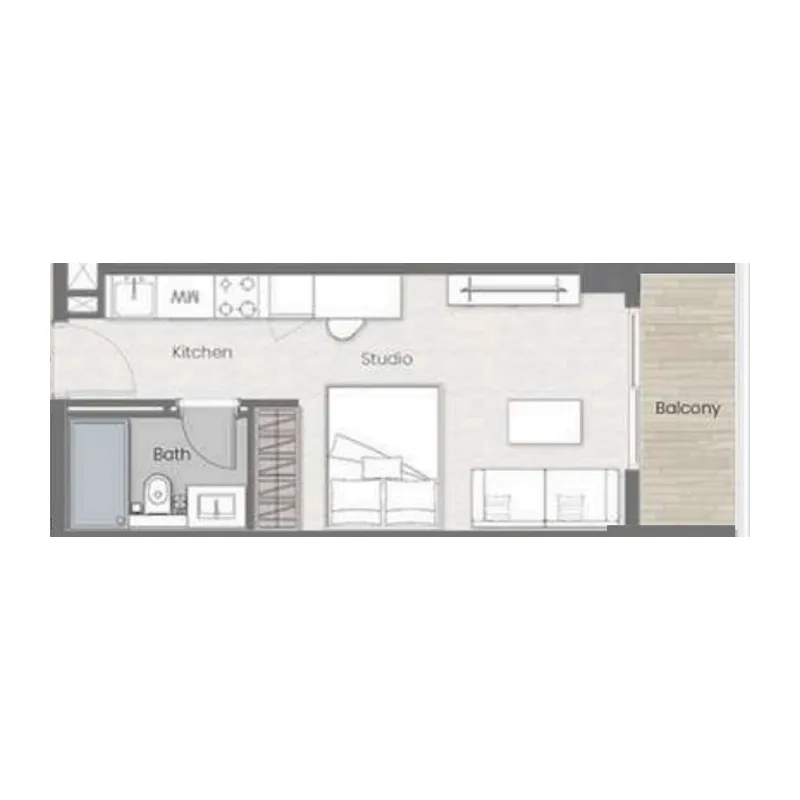 Beverly Park Studio floor plan