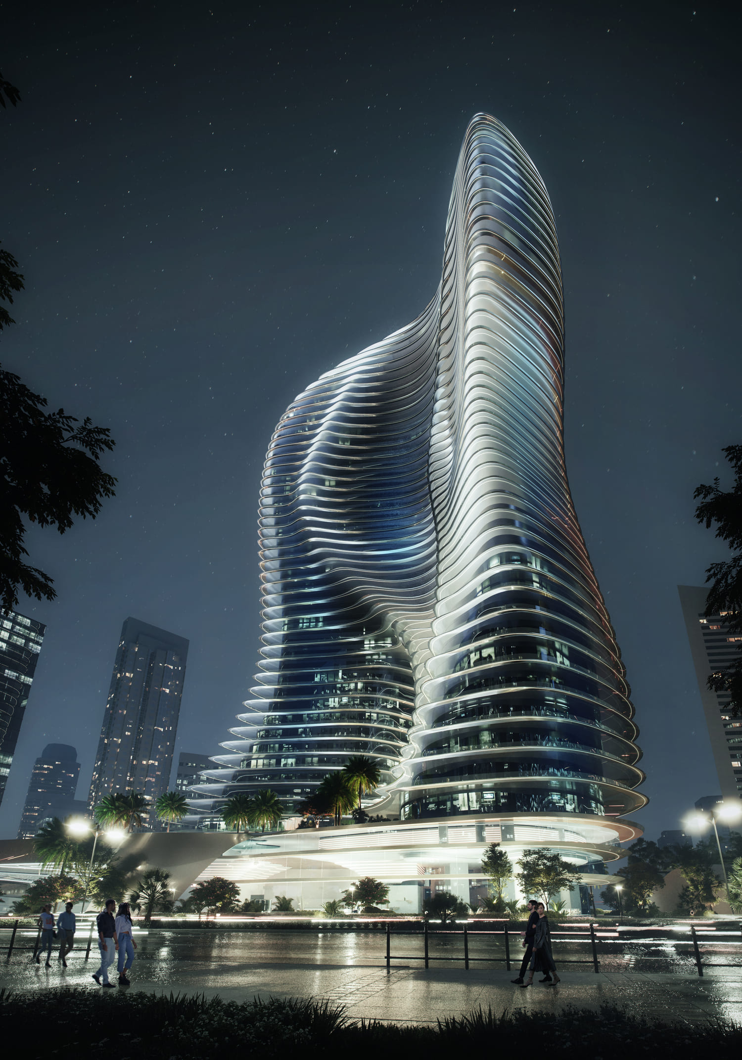 Bugatti Residences by Binghatti architecture
