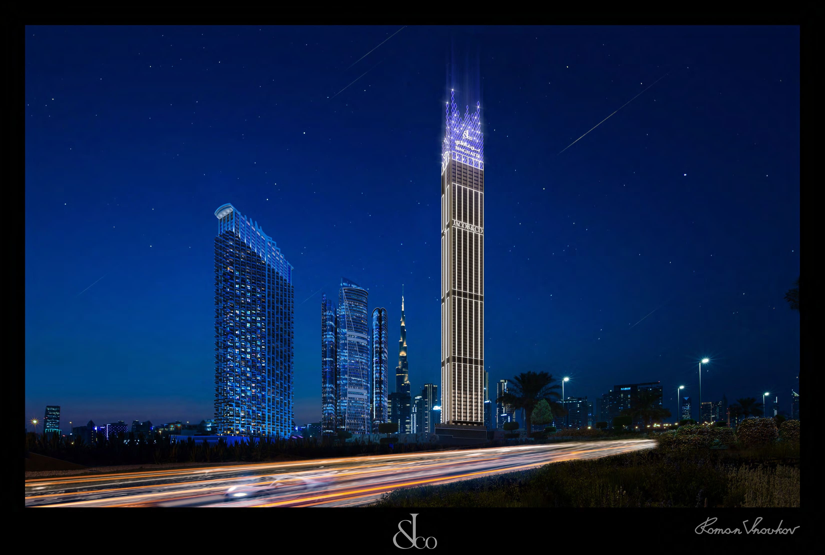 Burj Binghatti Jacob and Co Residences exterior view