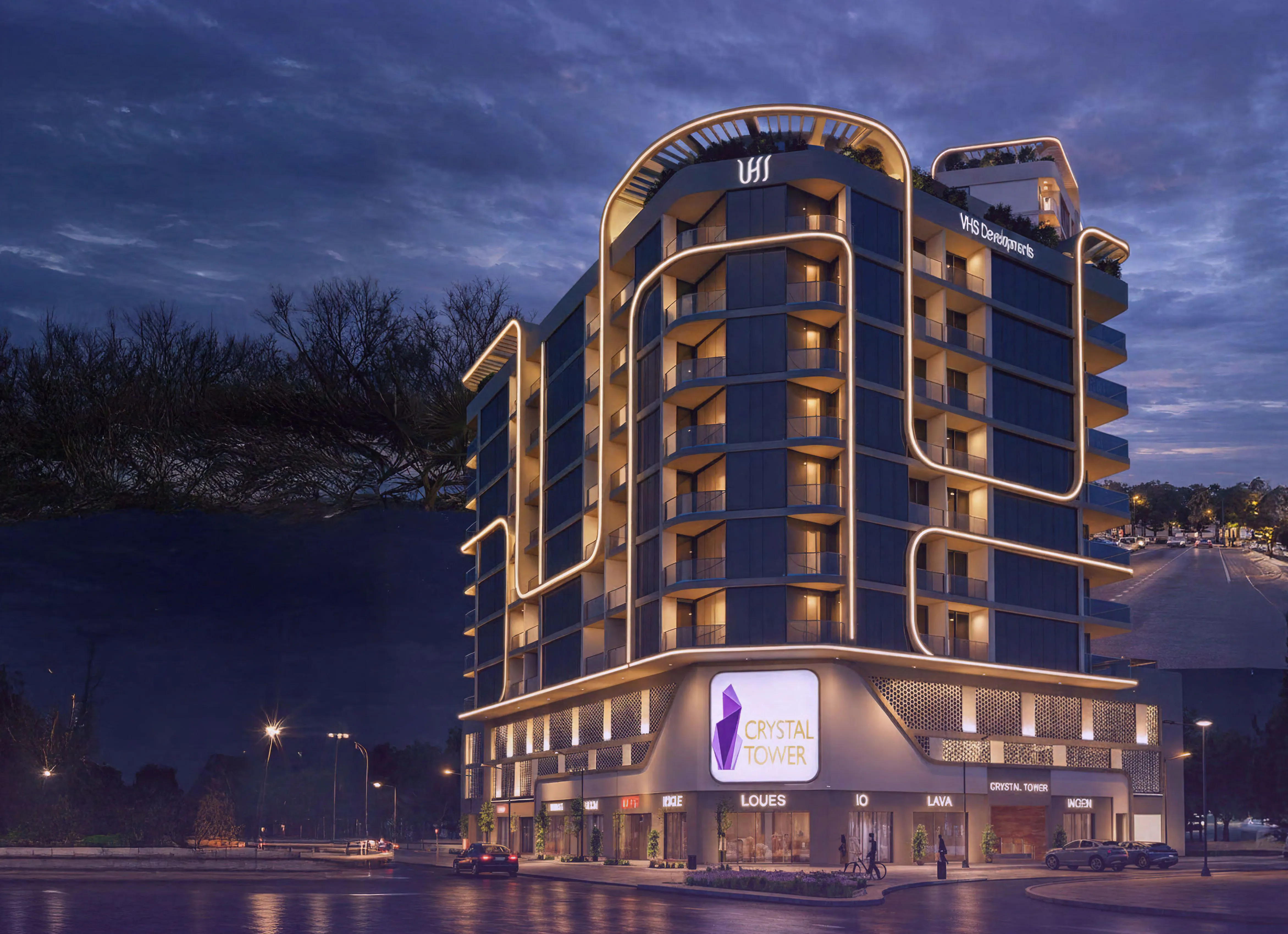 Crystal Tower by VHS exterior view