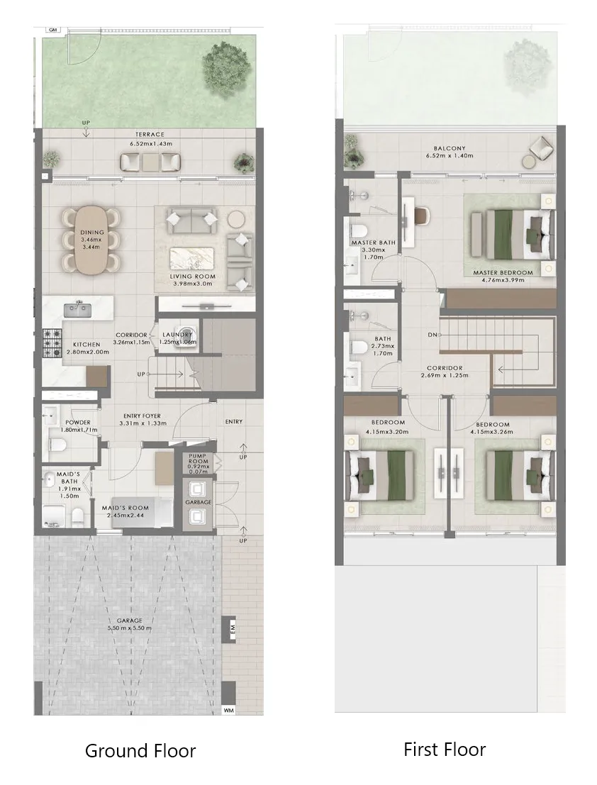Equiterra 2 3 BR floor plan