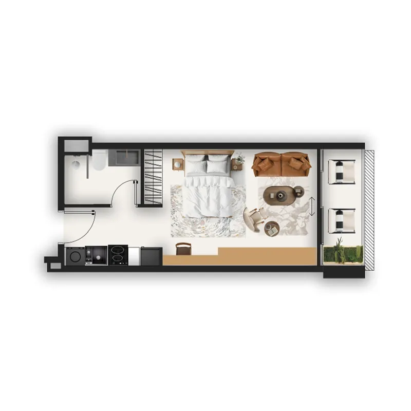 MAAK Residence Studio floor plan