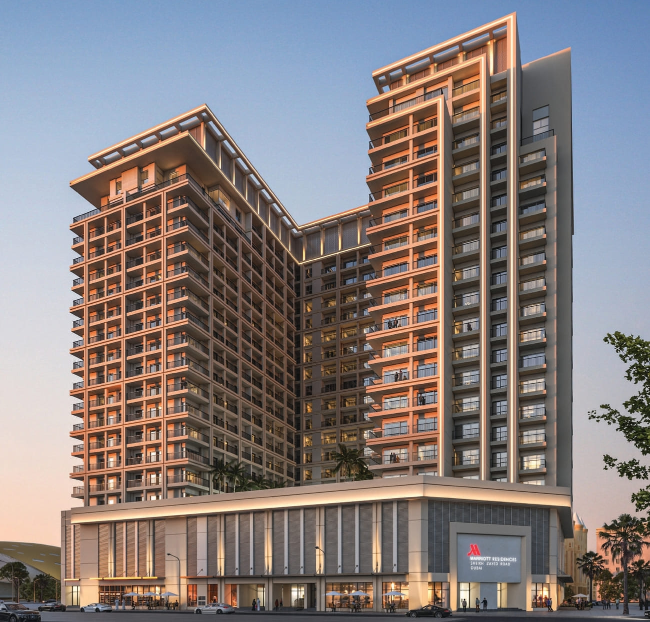 Marriott Residences Sheikh Zayed Road architecture