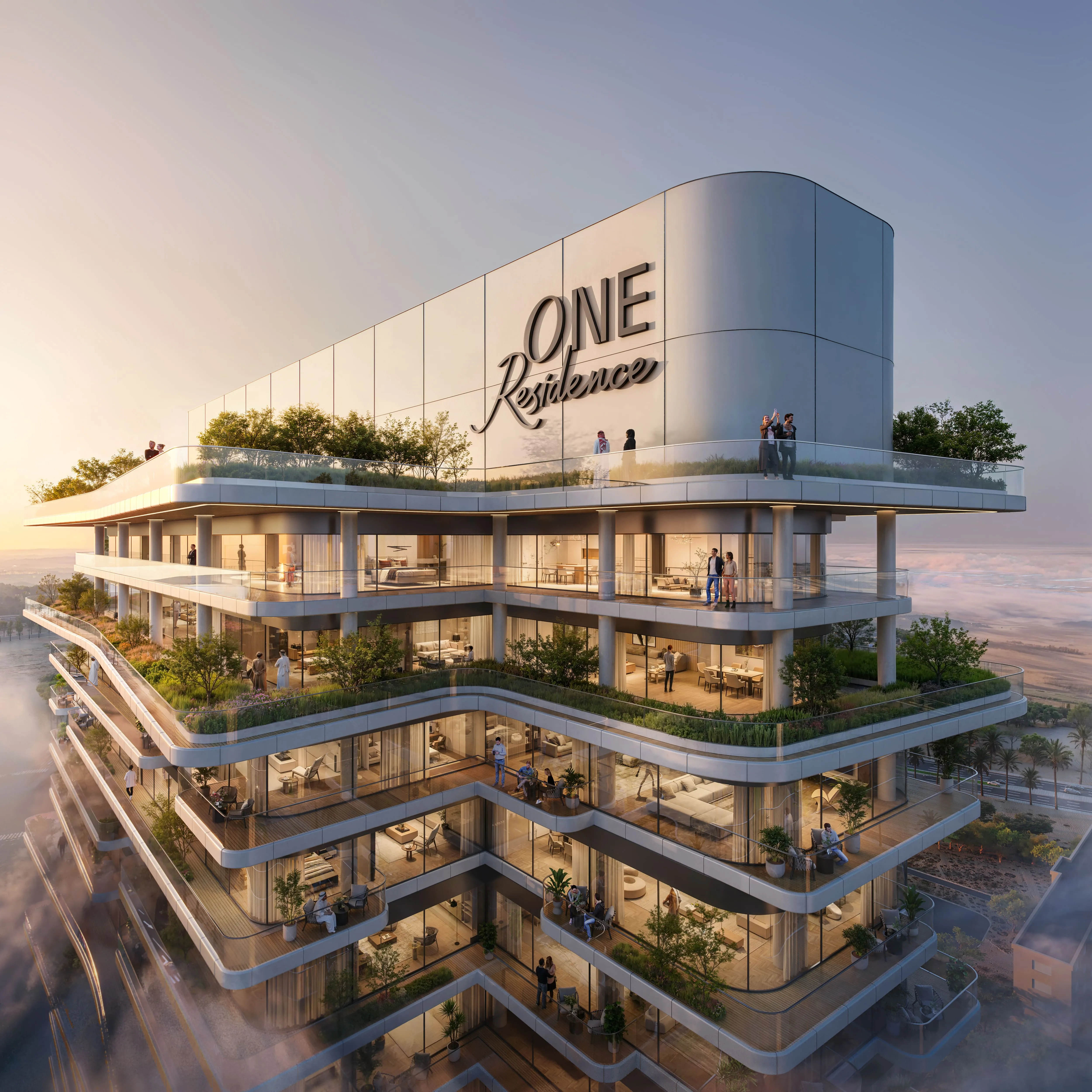 One Residence Al Reem Island exterior view