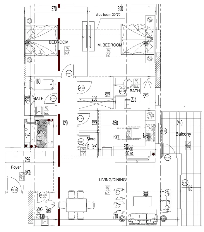 Paradise View II 2 BR floor plan