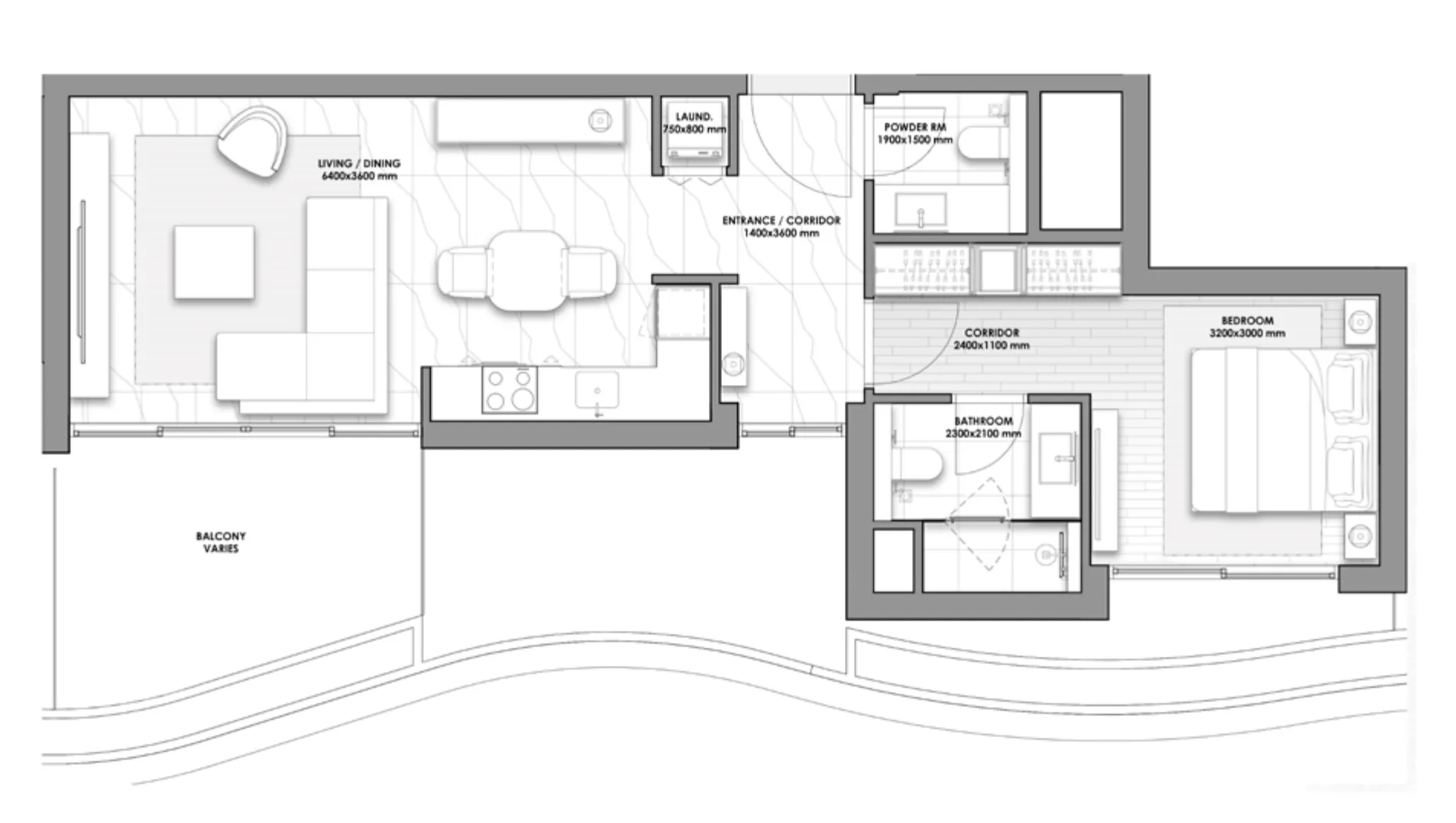 The Great Escape 2 1 BR floor plan