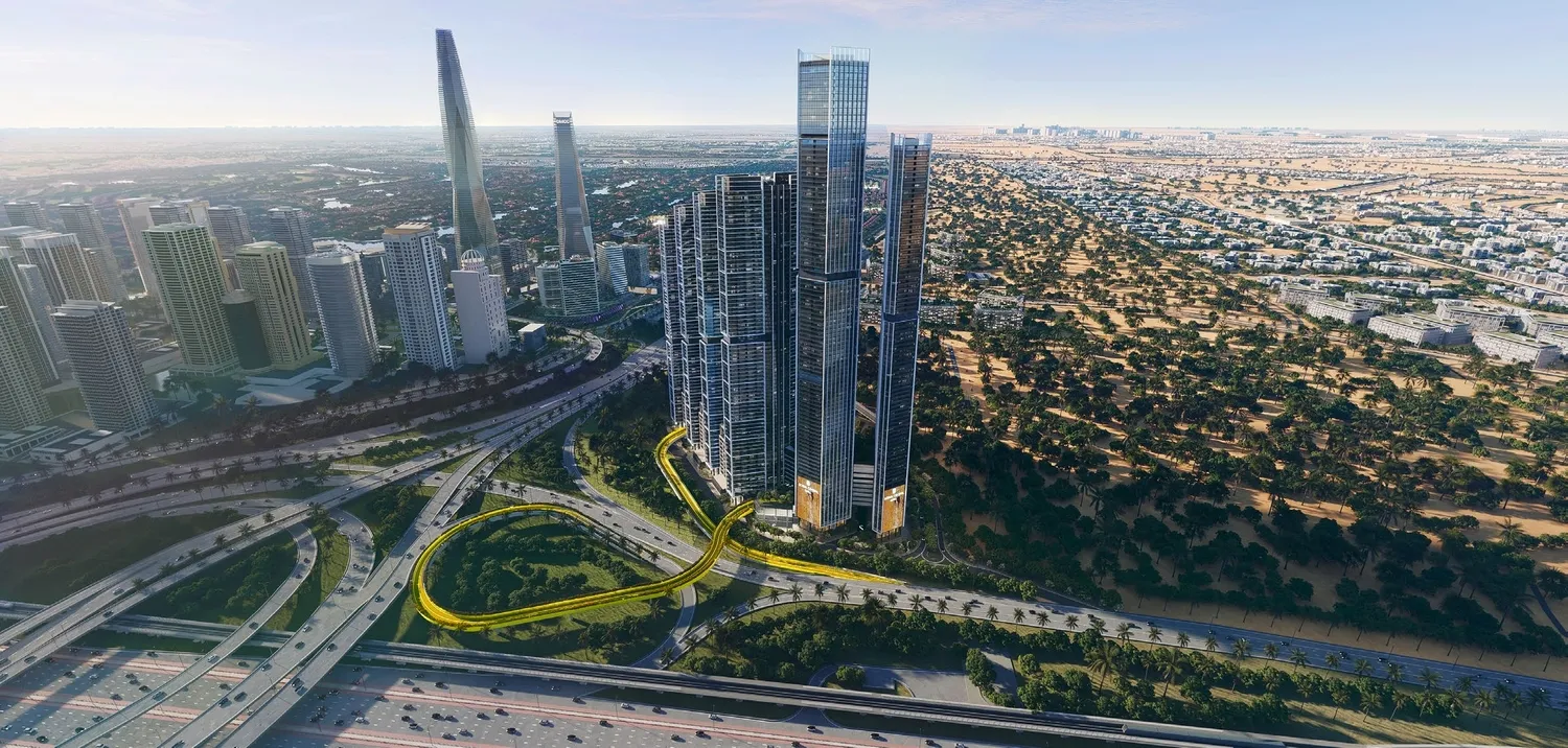 The Pinnacle at Sobha Central exterior view