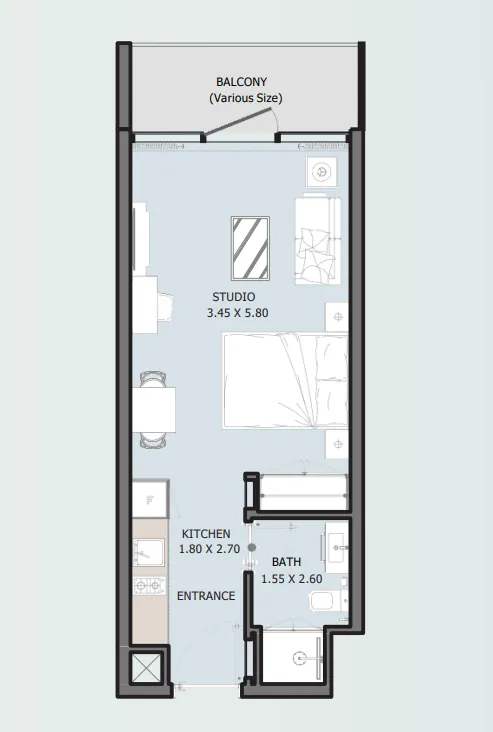 The WADI Studio floor plan